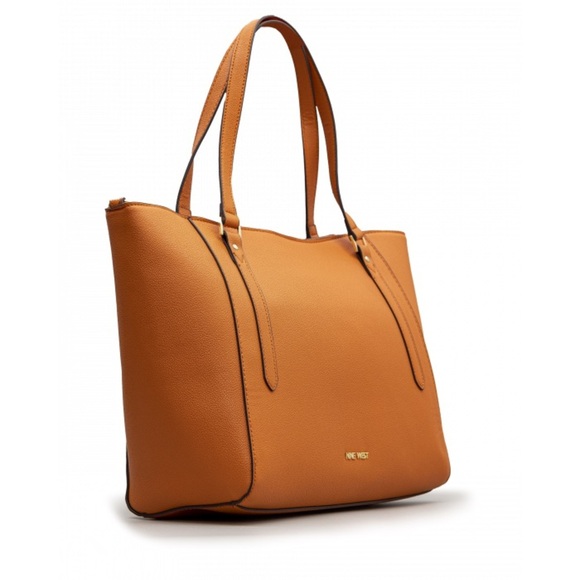 Nine West Garner Tote Leather Large HandBag Purse - Picture 3 of 11